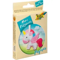 Folia Mini Filzinies Anhänger Einhorn 15 teiliges Filz Nähset