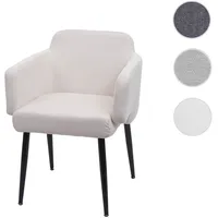 Mendler Esszimmerstuhl HWC-L13, Polsterstuhl Küchenstuhl Stuhl mit Armlehne, Stoff/Textil