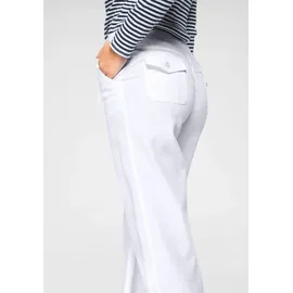 Aniston CASUAL Leinenhose ANISTON CASUAL figurumspielend lang Weiß 44