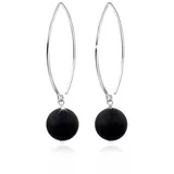 Nenalina Ohrringe 925 Sterling Silber in Schwarz | Gr.: onesize