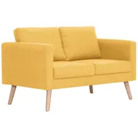 vidaXL 2-Sitzer-Sofa Stoff Gelb