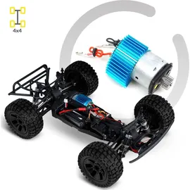 Overmax X-Hooligan Großes Schnelles Ferngesteuertes Auto, Maßstab 1:10, Geschwindigkeit 50 km/h Reichweite 100 Meter, 4x4-Antrieb 40 Minuten Fahrspaß LED-Beleuchtung