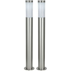 2er Set Außen Stehlampe Gartenlampe LED Wegeleuchte Außenstehlampe, LED warmweiß, 12,7x110cm, Garten Außenbereich Außenanlagen