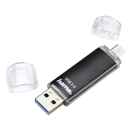 Hama FlashPen Laeta Twin 64 GB schwarz USB 3.0 00124000
