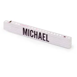 Personalisierter Zollstock | Metrie 2m Block 52 | mit männlichen Namen Name: Michael