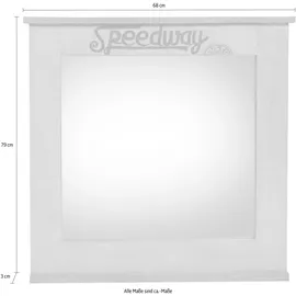 SIT Möbel SIT Speedway (blau), B:68cm H:79cm T:3cm, Massivholz, Spiegel