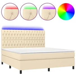 vidaXL Boxspringbett 180 x 200 cm Creme