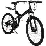 QUIOTUIR 26 Zoll Mountainbike, 21 Gang-Schaltung Vollfederung Scheibenbremsen Klappfahrrad Mountainbike, Premium Mountainbike, Kohlenstoffreicher Stahl für Jungen, Mädchen, Damen & Herren