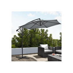 Sonnenschutz, casa.pro, blickdicht, Ampelschirm Sonnenschirm mit Schirmständer 270cm grau