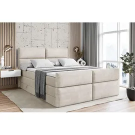 altdecor Boxspringbett BOXI3-Z KING 160 x 200 cm H3/H4 Creme