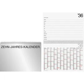 Brunnen Zehnjahres-Kalender 2027-2036 Silberfarben