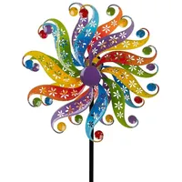 Formano Buntes Windrad für den Garten aus Metall Dekoratives