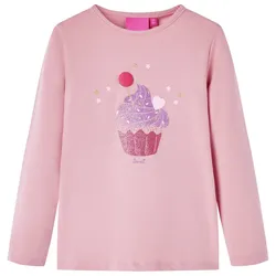 Kinder-Langarmshirt Hellrosa 128