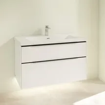 Villeroy & Boch Subway 3.0 Waschbeckenunterschrank, LED-Beleuchtung, 2 Auszüge, C570L1VF,