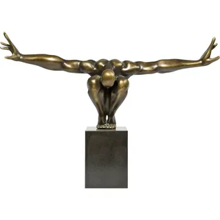 Kare Athlet, Bronze, Modern, Große Dekorationsfigur, Fitness Statue, Skulptur, Wohnzimmer, Marmor Sockel, 52x75x23cm (H/B/T)