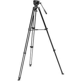 Manfrotto Doppelrohr Video Aluminium Stativ mit 500X Fluidkopf