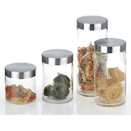 Kela Vorratsdose Bera Frischhaltebox Glas/Edelstahl Transparent/Silber 11 x 11 x 22 cm 1,7 l