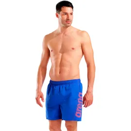 Arena Badeshorts FUNDAMENTALS ARENA LOGO BOXER Neon Blue-Team Orange S