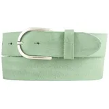 BELTINGER Damen-Gürtel aus weichem Vollrindleder Vintage-Look 4 cm | Jeans-Gürtel für Damen 40mm | Ledergürtel Used-Look | Mintgrün 110cm - 110 cm (Gesamtlänge 125 cm)