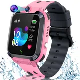 ELEJAFE GPS Smartwatch Kinder, Smart Watch Kinder mit Telefon, IP68 wasserdichte, SOS, Voice Chat, Touchscreen, Kamera, Spiele, Wecker, Kinder Smartwatch für Jungen Mädchen 4-12 Jahre Geschenk