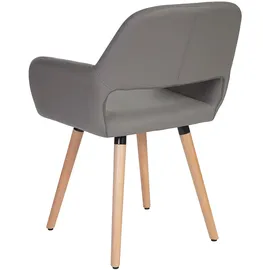 Mendler Esszimmerstuhl HWC-A50 II Kunstleder taupe-grau