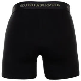 Scotch & Soda Boxershorts Solid Cotton Stretch schwarz S 3er Pack