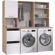 Parisot Mehrzweckschrank-Set PARISOT "Laundry 4", beige (jackson eiche nachbildung), Kastenmöbel-Sets