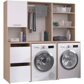 Parisot Mehrzweckschrank-Set PARISOT "Laundry 4", beige (jackson eiche nachbildung), Kastenmöbel-Sets