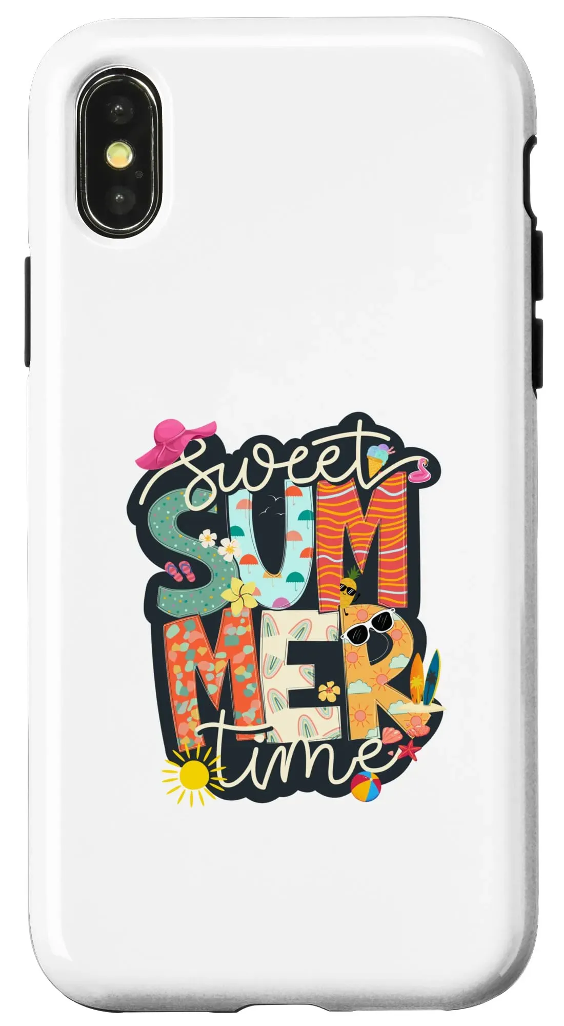 Hülle für iPhone X/XS Strandliebhaber für Damen, niedlich, süß, Sommer, Spaß, Urlaub