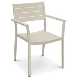 Stapelstuhl Amica, Aluminium Gelb Vanille