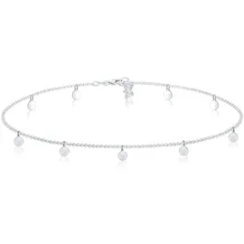 Elli Choker Geo Kreis Basic Matt Coin 925 Sterling Silber