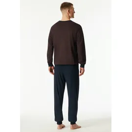 SCHIESSER Schlafanzug Comfort Essentials rotbraun 58