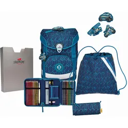 DerDieDas ErgoFlex Easy Schulranzenset 5-teilig Blue Speed