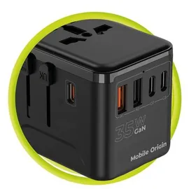 mobile origin GaN 35W Travel Adapter PW4 EU/UK/US/AUS 3x USB-C 2x USB-A