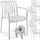 Tectake Gartenstuhl Alcudia 54,5 x 58 x 80,5 cm creme 6 St.