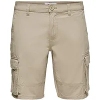 Only & Sons Herren Cargo Short ONSCAM Stage Beige, XXL