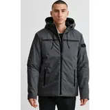 11 Project PRPigeon Herren Winterjacke Herrenjacke Jacke mit hochabschließendem Kragen - Grau - L