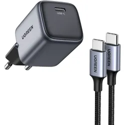 UGREEN Set-Angebot: 30W USB-C Ladegerät + 60W USB-C Kabel (1M )