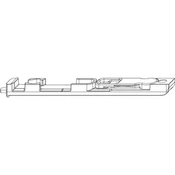 Kantriegel unten, für 4 mm Falzluft, R8, L=170 mm, silber (55409)