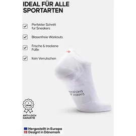 Danish Endurance Laufsocken 3 Paar Weiß 35-38