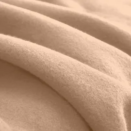 Wometo 2er Set Polar Fleecedecke oekoTex 130x160 ca. 400g mit Anti-Pilling und Kettelrand beige Sand