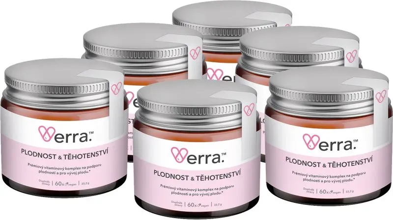 Verra Komplex Fruchtbarkeit & Schwangerschaft Kapseln mit Multivitamin-Komplex für Damen 6x60 KAP