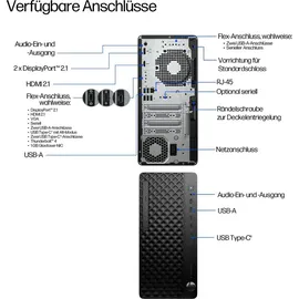 HP EliteDesk 8 Tower G1i Desktop-PC 2023 64 GB RAM 1 TB SSD RTX 3050 Win 11 Pro