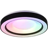 Trio Reality LED Deckenleuchte Arco schwarz matt, Fernbedienung