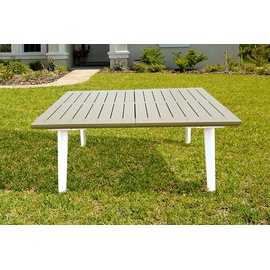 KETER - Tisch aus Polypropylen 160x90x75 weiß/cappuccino