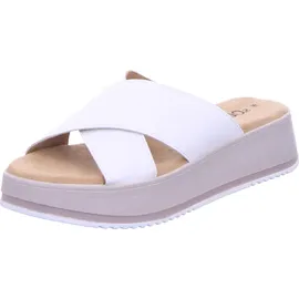 s.Oliver Damen Pantolette mit Kreuzbandage und bequemem Keilabsatz 5-27262-44, Größe:41 EU, Farbe:Weiß - 41