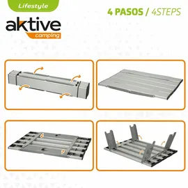 Aktive Table Klapptisch Aktive Silberfarben Aluminium 40 x 13 x 28,5 cm (4 Stück)