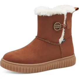 s.Oliver Jungen Winterstiefel Gefüttert Wasserabweisend, braun, 33 EU