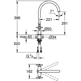 Grohe Atrio Einhebelmischer Cool Sunrise