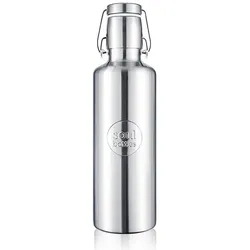 soulbottles Trinkflasche steel light (Edelstahl, Edelstahlbügel) 750ml silber
